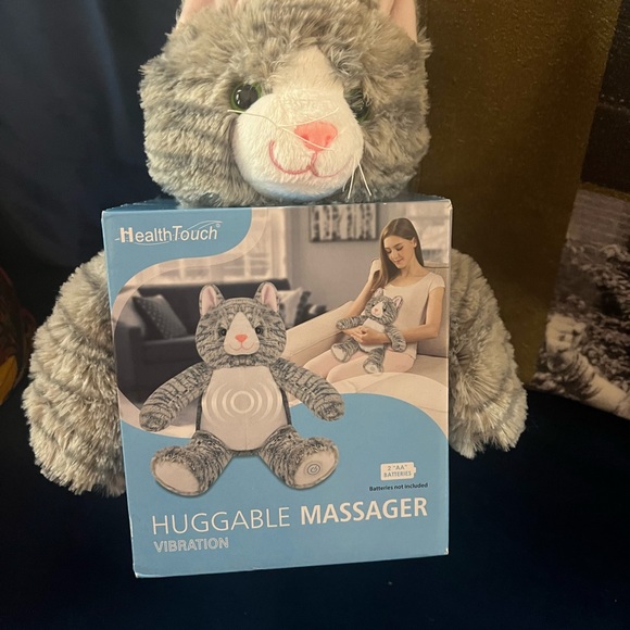 🐈NEW NIB NWT WARMING HEATED FUZZY PLUSH KITTY CAT VIBRATING MASSAGE RELAXER TOY - Picture 4 of 7